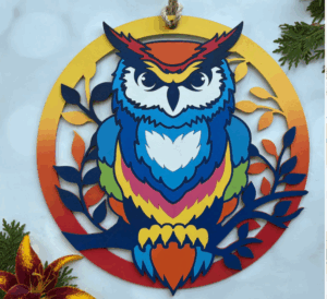How To Make A Vibrant Round Owl Sign