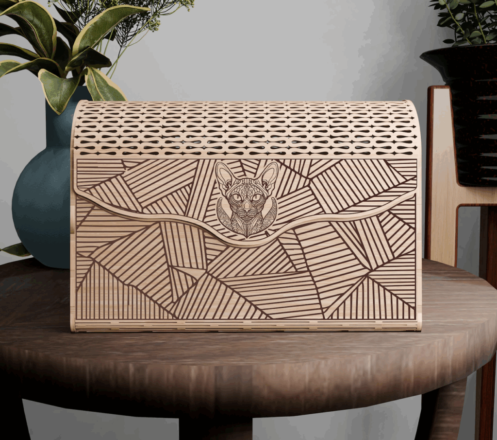 Elegant Wooden Handbag